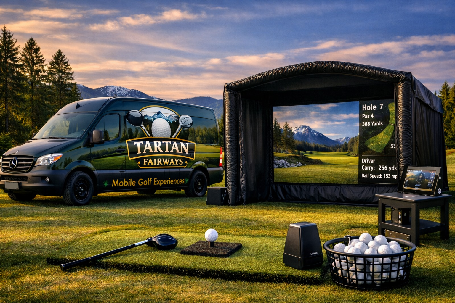 Tartan Fairways van and simulator setup